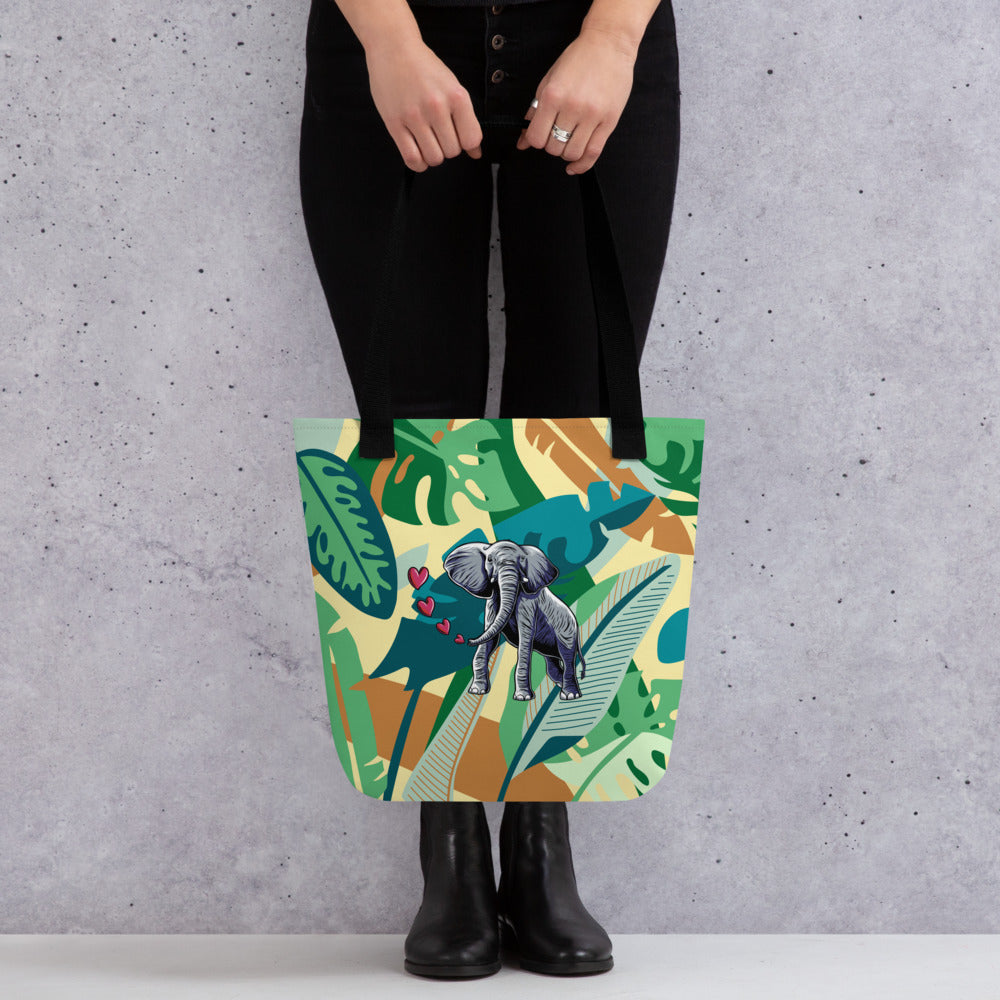 Elephant Breathing Love Tote bag