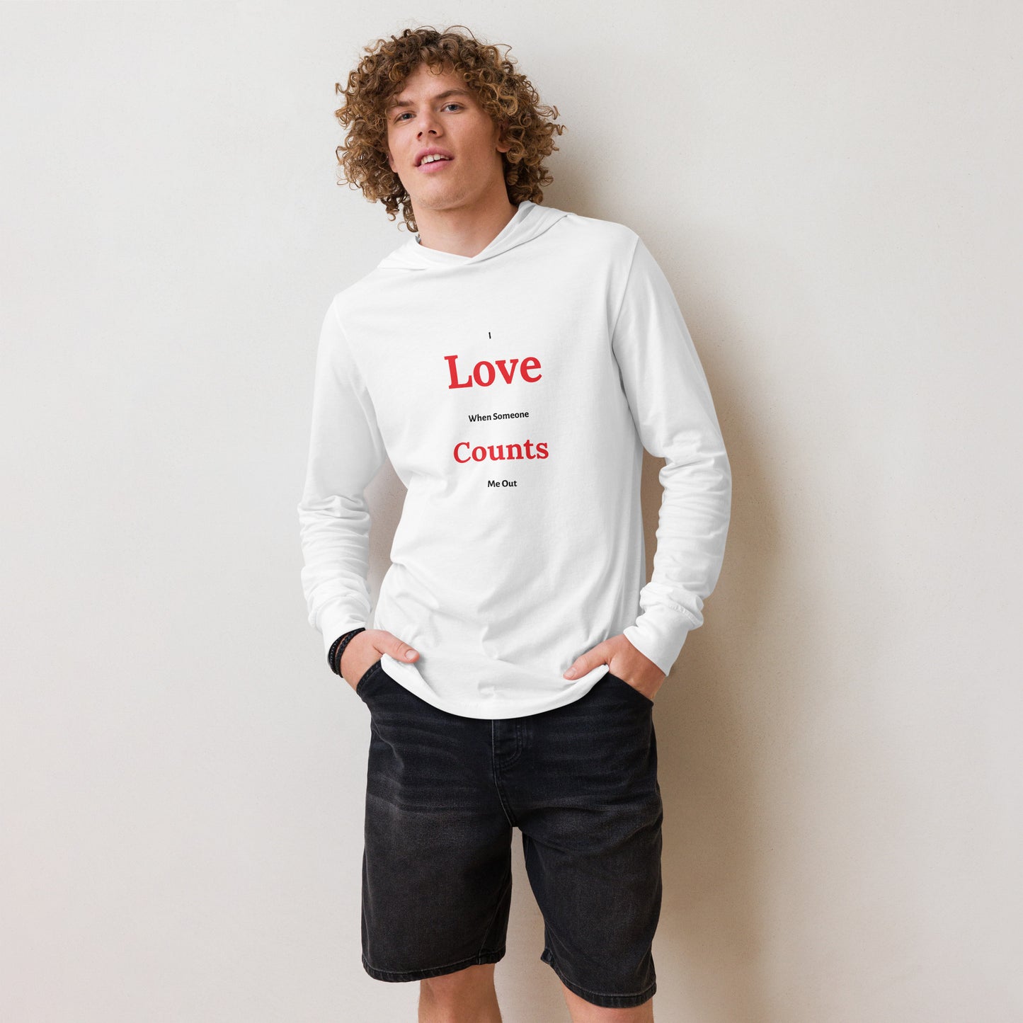 Love Counts Hooded long-sleeve tee