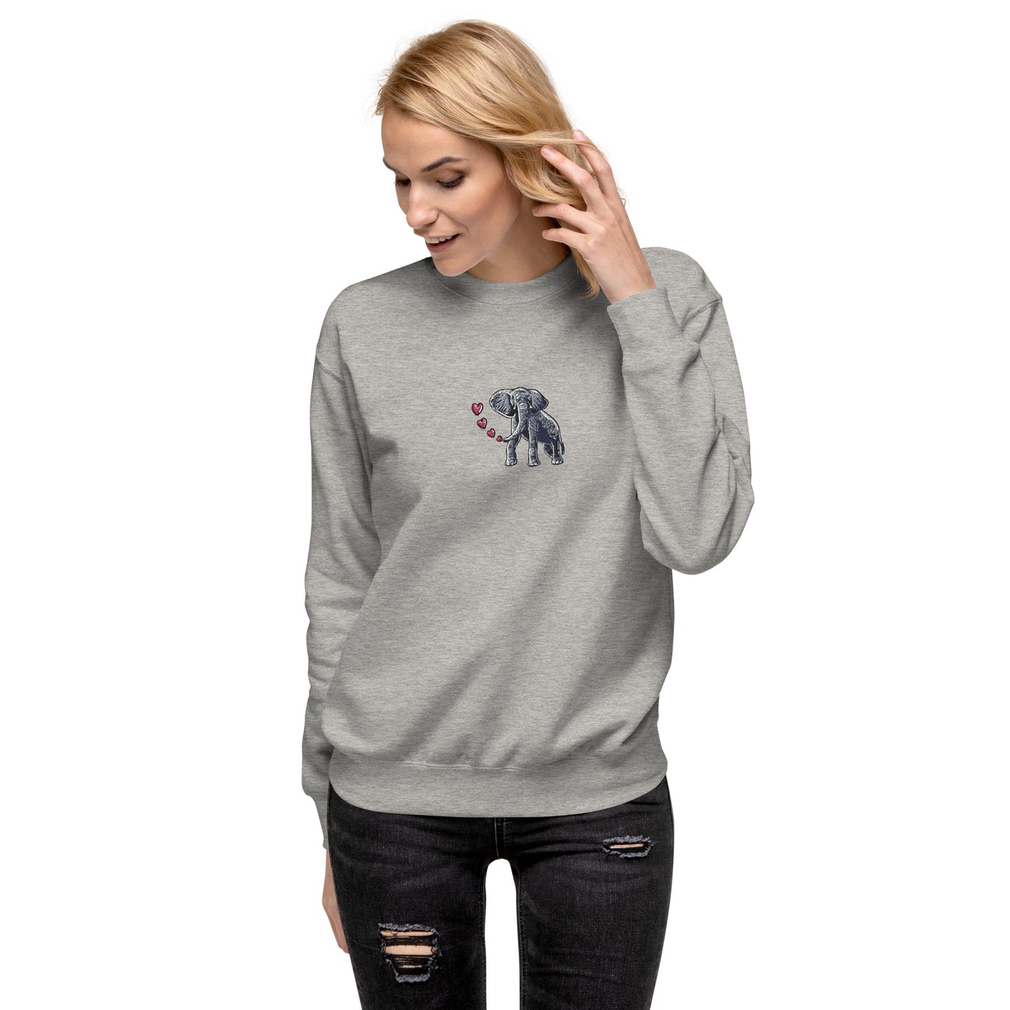 Elephant Breathing Love Premium Sweatshirt