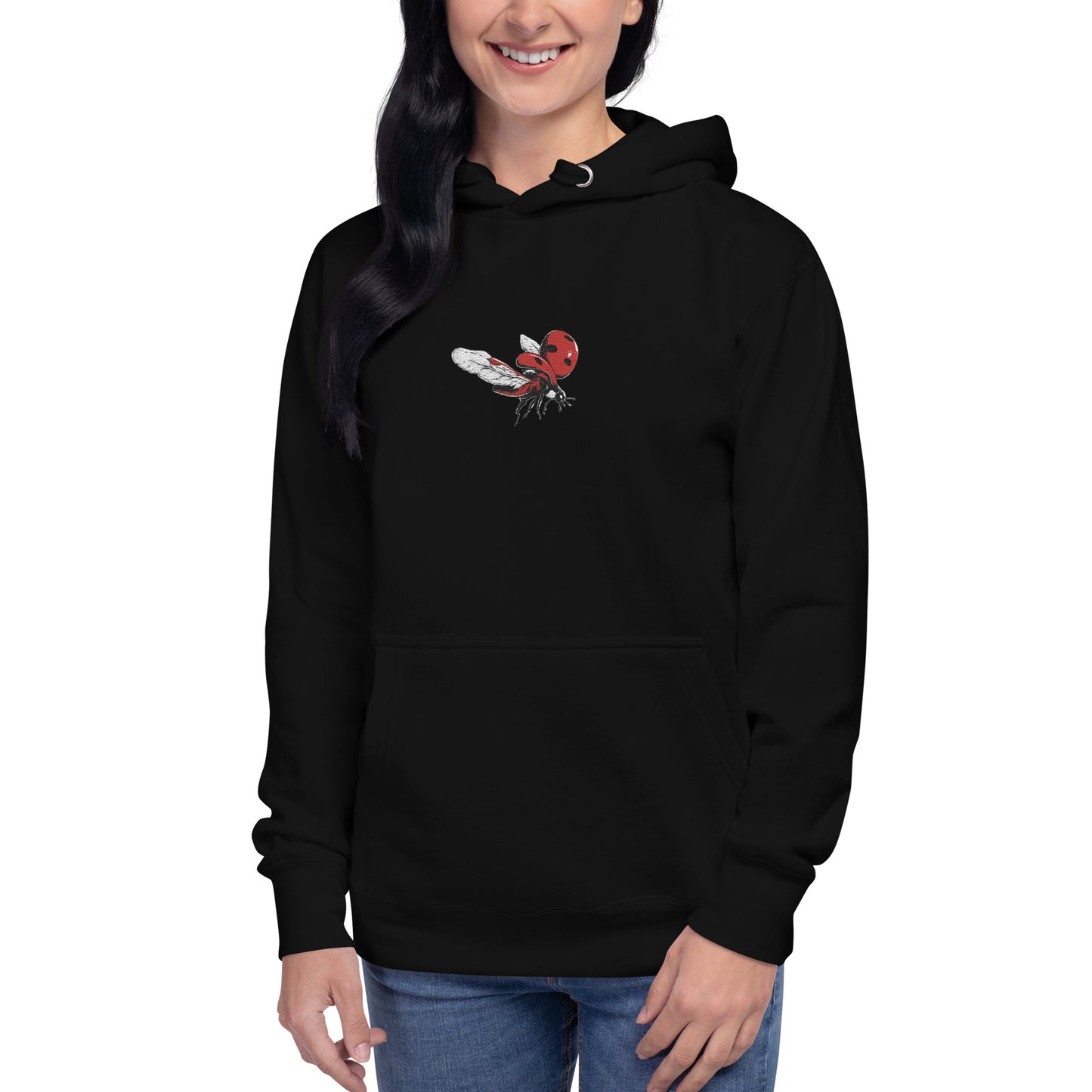 Good Fortune Ladybug Embroidered Hoodie